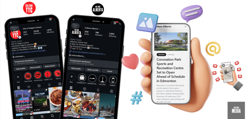 Culture Media platforms — Instagram, website, and newsletter